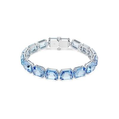 Swarovski Millenia Tennis Armreif, Blaues, Rhodiniertes Armband mit Farbverlauf und Strahlenden Kristallen im Oktagon-Schliff Swarovski Millenia Tennis Armreif, Blaues, Rhodiniertes Armband mit Farbverlauf und Strahlenden Kristallen im Oktagon-Schliff