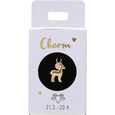 Depesche 11834-024 Charm Widder, vergoldeter Anhänger für Halsketten, Armband und Ohrringe, ideal als kleines Geschenk Depesche 11834-024 Charm Widder, vergoldeter Anhänger für Halsketten, Armband und Ohrringe, ideal als kleines Geschenk