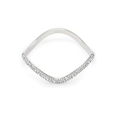 Swarovski Sublima Armreif, Weißes, Rhodiniertes Armband mit Strahlenden Kristallen im Rundschliff Swarovski Sublima Armreif, Weißes, Rhodiniertes Armband mit Strahlenden Kristallen im Rundschliff