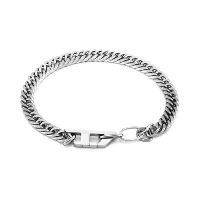 Diesel Herren Armband aus silberfarbenem Edelstahl, DX1510040 Diesel Herren Armband aus silberfarbenem Edelstahl, DX1510040