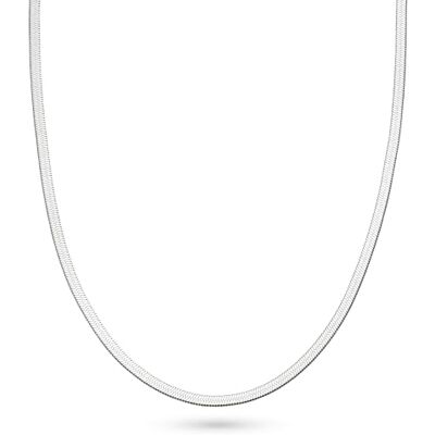 s.Oliver Necklace Elegante Halskette aus poliertem Edelstahl Silber Schlangenkette 45 cm wasserfest & hautfreundlich s.Oliver Necklace Elegante Halskette aus poliertem Edelstahl Silber Schlangenkette 45 cm wasserfest & hautfreundlich