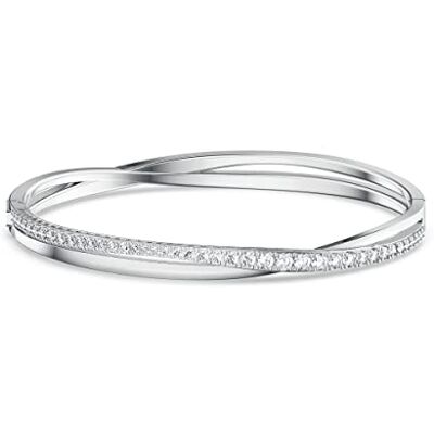 Swarovski Hyperbola Armreif, Weiss, Rhodiniert Swarovski Hyperbola Armreif, Weiss, Rhodiniert