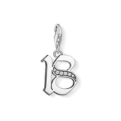 THOMAS SABO Damen Charm-Anhänger Glückszahl 18 Charm Club 925 Sterling Silber 1508-643-21 THOMAS SABO Damen Charm-Anhänger Glückszahl 18 Charm Club 925 Sterling Silber 1508-643-21