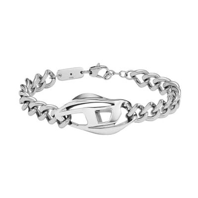 Diesel Herren Silber-Ton Edelstahl Armband, DX1413040 Diesel Herren Silber-Ton Edelstahl Armband, DX1413040