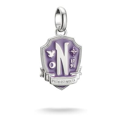 THOMAS SABO Connect Charm-Anhänger Wednesday Nevermore Emaille 925 Sterling Silber CC1316-691-13 THOMAS SABO Connect Charm-Anhänger Wednesday Nevermore Emaille 925 Sterling Silber CC1316-691-13