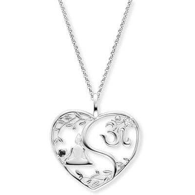 Engelsrufer Herz Buddha Om Kette Damen 925 Sterling Silber mit Zirkonia – Verstellbare Halskette 42–50 cm, Symbol Schmuck für Balance, Ruhe & innere Stärke Engelsrufer Herz Buddha Om Kette Damen 925 Sterling Silber mit Zirkonia – Verstellbare Halskette 42–50 cm, Symbol Schmuck für Balance, Ruhe & innere Stärke