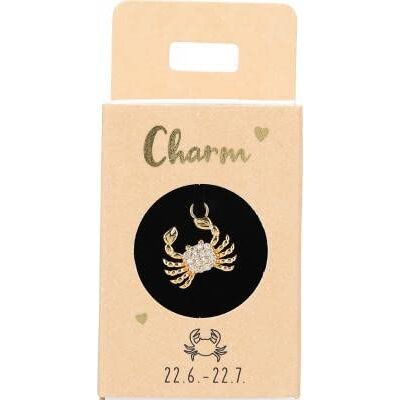 Depesche 11834-027 Charm Krebs, vergoldeter Anhänger für Halsketten, Armband und Ohrringe, ideal als kleines Geschenk Depesche 11834-027 Charm Krebs, vergoldeter Anhänger für Halsketten, Armband und Ohrringe, ideal als kleines Geschenk