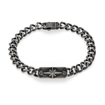 s.Oliver Herren Bracelet Armband aus mattiertem Edelstahl IP Gun Gliederkette 22 cm wasserfest & hautfreundlich s.Oliver Herren Bracelet Armband aus mattiertem Edelstahl IP Gun Gliederkette 22 cm wasserfest & hautfreundlich