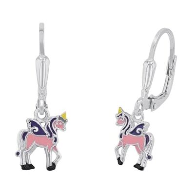 Prinzessin Lillifee Ohrhänger 925 Sterling Silber Mädchen Kinder Ohrschmuck, 2,4 cm, Lila, Einhorn, Kommt in Schmuck Geschenk Box, 2013152 Prinzessin Lillifee Ohrhänger 925 Sterling Silber Mädchen Kinder Ohrschmuck, 2,4 cm, Lila, Einhorn, Kommt in Schmuck Geschenk Box, 2013152