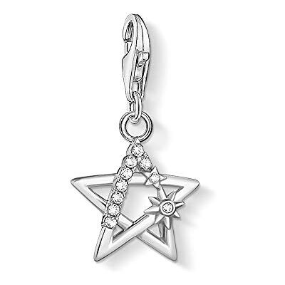 THOMAS SABO Charm-Anhänger Stern mit Steinen silber 925 Sterlingsilber THOMAS SABO Charm-Anhänger Stern mit Steinen silber 925 Sterlingsilber