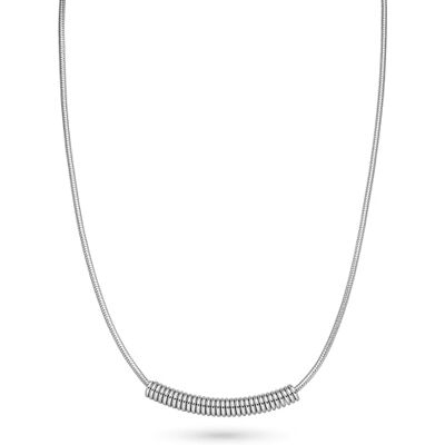 LIEBESKIND BERLIN Necklace Halskette aus Edelstahl Silber Runde Schlangenkette verstellbar bis 45 cm wasserfest & hautfreundlich LIEBESKIND BERLIN Necklace Halskette aus Edelstahl Silber Runde Schlangenkette verstellbar bis 45 cm wasserfest & hautfreundlich