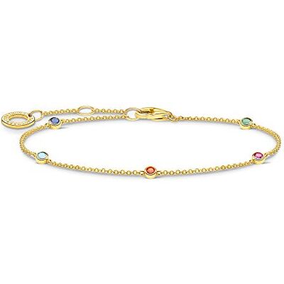 THOMAS SABO Armband farbige Steine gold, 925 Sterlingsilber, 16-19 cm Länge THOMAS SABO Armband farbige Steine gold, 925 Sterlingsilber, 16-19 cm Länge