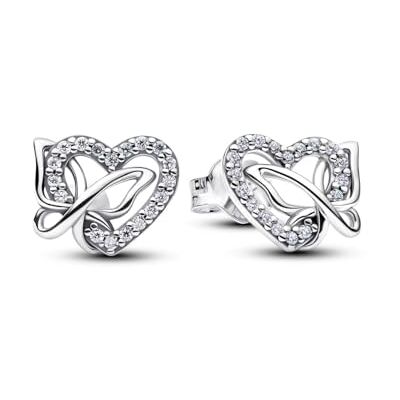 PANDORA Entwined Heart & Butterfly Stud Earrings 294476C01 Ohrringe PANDORA Entwined Heart & Butterfly Stud Earrings 294476C01 Ohrringe
