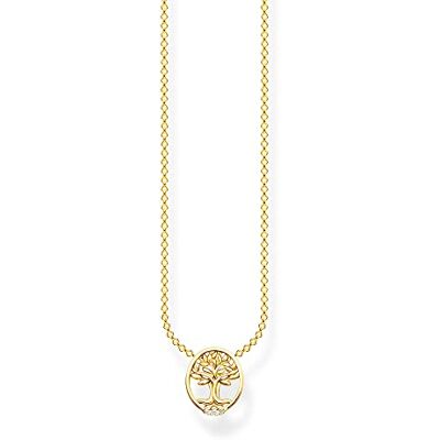 THOMAS SABO Damen Kette Gold Tree of Love weiße Steine 925 Sterlingsilber KE2126-414-14-L45V THOMAS SABO Damen Kette Gold Tree of Love weiße Steine 925 Sterlingsilber KE2126-414-14-L45V