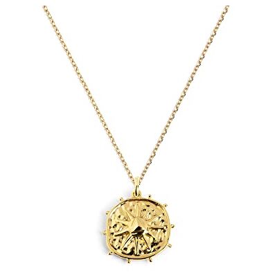 SINGULARU Halskette Solstice Sun Gold Anhänger aus Messing mit 18kt Vergoldung Kette Einheitsgröße Damenschmuck Verschiedene Finishes SINGULARU Halskette Solstice Sun Gold Anhänger aus Messing mit 18kt Vergoldung Kette Einheitsgröße Damenschmuck Verschiedene Finishes