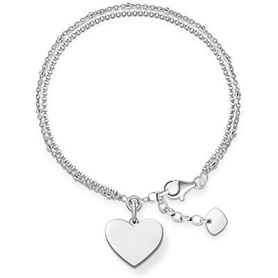 THOMAS SABO Damen Armband Love Bridge Herz 925 Sterling Silber LBA0102-001-12-L19,5v THOMAS SABO Damen Armband Love Bridge Herz 925 Sterling Silber LBA0102-001-12-L19,5v