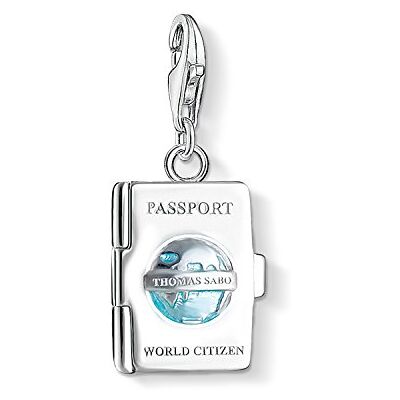 THOMAS SABO Damen Charm-Anhänger Passport Charm Club 925 Sterling Silber 1233-007-17 THOMAS SABO Damen Charm-Anhänger Passport Charm Club 925 Sterling Silber 1233-007-17