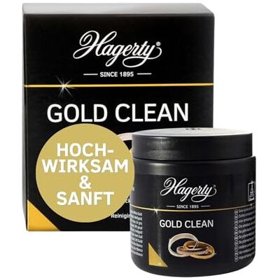 Hagerty Gold Clean Goldbad 170 ml I Effektives Schmuck-Tauchbad zur Reinigung von Gelbgold Weißgold Rosegold Rotgold I Goldschmuck Reiniger für erneuerten Glanz I Schmuckreinigungsbad mit Tauchkorb Hagerty Gold Clean Goldbad 170 ml I Effektives Schmuck-Tauchbad zur Reinigung von Gelbgold Weißgold Rosegold Rotgold I Goldschmuck Reiniger für erneuerten Glanz I Schmuckreinigungsbad mit Tauchkorb