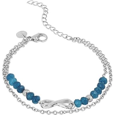 TOM TAILOR Armband für Damen, Edelstahl, mit Glas, 16+4 cm, blau, Infinity, Geschenkidee, Armschmuck, Damenschmuck, 2100643 TOM TAILOR Armband für Damen, Edelstahl, mit Glas, 16+4 cm, blau, Infinity, Geschenkidee, Armschmuck, Damenschmuck, 2100643