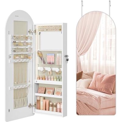 SONGMICS Schmuckschrank, mit LED-Beleuchtung, 10 x 42 x 108 cm SONGMICS Schmuckschrank, mit LED-Beleuchtung, 10 x 42 x 108 cm
