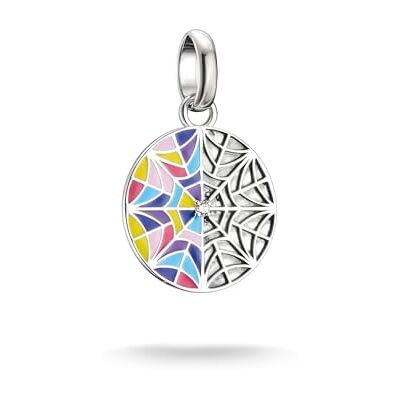 THOMAS SABO Connect Charm-Anhänger Wednesday Fenster Emaille 925 Sterling Silber CC1314-691-7 THOMAS SABO Connect Charm-Anhänger Wednesday Fenster Emaille 925 Sterling Silber CC1314-691-7