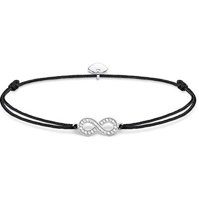 THOMAS SABO Damen Armband Schwarz Little Secret Unendlichkeitszeichen Infinity 925 Sterling Silber LS003-401-11-L20v THOMAS SABO Damen Armband Schwarz Little Secret Unendlichkeitszeichen Infinity 925 Sterling Silber LS003-401-11-L20v