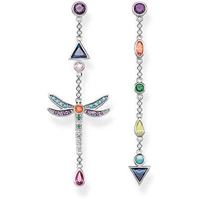 THOMAS SABO Damen Ohrringe Libelle Bunt 925 Sterling Silber H2033-313-7 THOMAS SABO Damen Ohrringe Libelle Bunt 925 Sterling Silber H2033-313-7