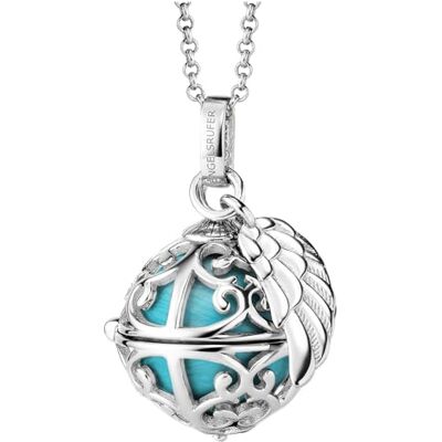 Engelsrufer Damen Halskette aus Sterling Silber mit Klangkugel Anhänger Silber in der Größe XS mit türkisfarbener Klangkugel, Karabinerverschluss, nickelfrei, Größe: 45+5 cm, ERN-ER23-26-XS Engelsrufer Damen Halskette aus Sterling Silber mit Klangkugel Anhänger Silber in der Größe XS mit türkisfarbener Klangkugel, Karabinerverschluss, nickelfrei, Größe: 45+5 cm, ERN-ER23-26-XS