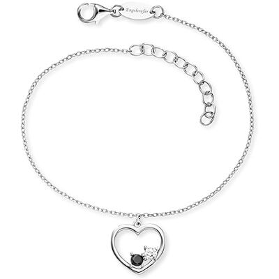 Engelsrufer Armband Yin Yang Herz für Damen aus 925er Sterlingsilber rhodiniert – Zirkonia – Symbol für Kraft & Liebe – Karabinerverschluss – Länge: 17+3 cm Engelsrufer Armband Yin Yang Herz für Damen aus 925er Sterlingsilber rhodiniert – Zirkonia – Symbol für Kraft & Liebe – Karabinerverschluss – Länge: 17+3 cm