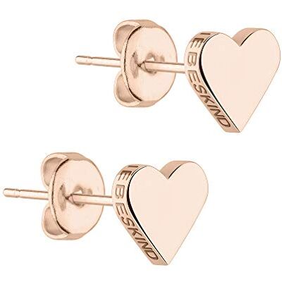 LIEBESKIND Berlin Ohrringe LJ-0500-E-08 Damen Ohrstecker Herz Edelstahl Silber, One Size (Roségold1) LIEBESKIND Berlin Ohrringe LJ-0500-E-08 Damen Ohrstecker Herz Edelstahl Silber, One Size (Roségold1)