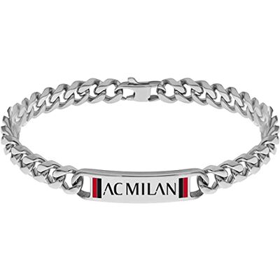 A.C. Milan AC Milan Armband aus Edelstahl 316L mit Emaille, Taglia Unica, Edelstahl, Keine A.C. Milan AC Milan Armband aus Edelstahl 316L mit Emaille, Taglia Unica, Edelstahl, Keine