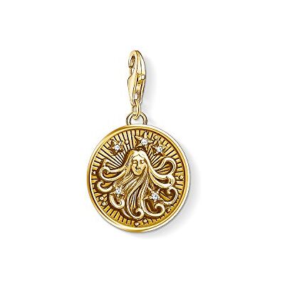 THOMAS SABO Charm-Anhänger Sternzeichen Jungfrau 925er Sterlingsilber; 750er Gelbgold Vergoldung THOMAS SABO Charm-Anhänger Sternzeichen Jungfrau 925er Sterlingsilber; 750er Gelbgold Vergoldung