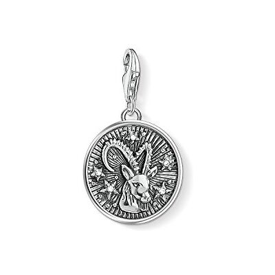 THOMAS SABO Charm-Anhänger Sternzeichen Steinbock 925er Sterlingsilber, Geschwärzt THOMAS SABO Charm-Anhänger Sternzeichen Steinbock 925er Sterlingsilber, Geschwärzt