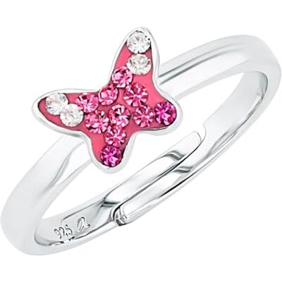 Prinzessin Lillifee Kinderring 925 Sterling Silber Mädchen Kinder Ringe, mit Preciosa, Silber, Schmetterling, Kommt in Schmuck Geschenk Box, 2033999 Prinzessin Lillifee Kinderring 925 Sterling Silber Mädchen Kinder Ringe, mit Preciosa, Silber, Schmetterling, Kommt in Schmuck Geschenk Box, 2033999