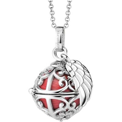 Engelsrufer Damen Halskette aus Sterling Silber mit Klangkugel Anhänger Silber in der Größe XS mit roter Klangkugel, Karabinerverschluss, nickelfrei, Größe: 45+5 cm, ERN-ER23-25-XS Engelsrufer Damen Halskette aus Sterling Silber mit Klangkugel Anhänger Silber in der Größe XS mit roter Klangkugel, Karabinerverschluss, nickelfrei, Größe: 45+5 cm, ERN-ER23-25-XS