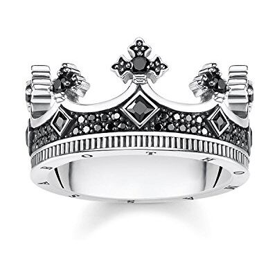 THOMAS SABO Ring Krone 925 Sterlingsilber, Geschwärzt THOMAS SABO Ring Krone 925 Sterlingsilber, Geschwärzt