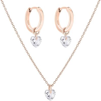 Tamaris Damen Schmuck Set – Stilvolle Kombination aus Kette, Armband & Ohrringen, mehrere Varianten, Roségold Glitzer Tamaris Damen Schmuck Set – Stilvolle Kombination aus Kette, Armband & Ohrringen, mehrere Varianten, Roségold Glitzer