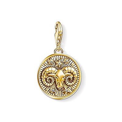THOMAS SABO Charm-Anhänger Sternzeichen Widder 925er Sterlingsilber; 750er Gelbgold Vergoldung THOMAS SABO Charm-Anhänger Sternzeichen Widder 925er Sterlingsilber; 750er Gelbgold Vergoldung