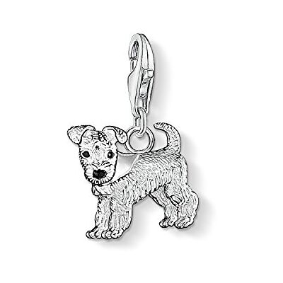 THOMAS SABO Charm-Anhänger Hund 925er Sterlingsilber, Schwarz Emailliert THOMAS SABO Charm-Anhänger Hund 925er Sterlingsilber, Schwarz Emailliert
