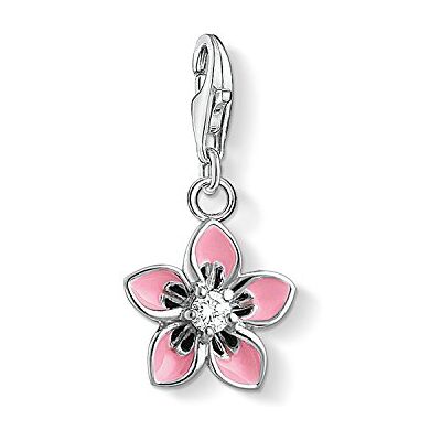 THOMAS SABO Damen Charm-Anhänger Rosa Blume 925 Sterling Silber 1354-041-9 THOMAS SABO Damen Charm-Anhänger Rosa Blume 925 Sterling Silber 1354-041-9