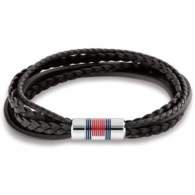 Tommy Hilfiger Jewelry Geflochtenes Lederarmband für Herren Schwarze Farbe 2790426 Tommy Hilfiger Jewelry Geflochtenes Lederarmband für Herren Schwarze Farbe 2790426