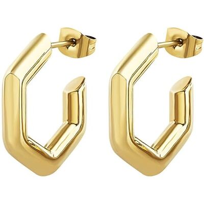 Breil Juwel Sammlung HEXAGONIA, OHRRINGE aus DAMEN in FARBIGER STAHL Farbe GOLD messen 20 TJ3511 Breil Juwel Sammlung HEXAGONIA, OHRRINGE aus DAMEN in FARBIGER STAHL Farbe GOLD messen 20 TJ3511
