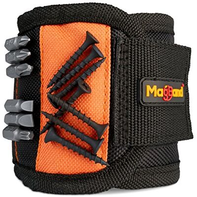 MagBand, schwarzes, magnetisches Armband, sehr Starkes Magnetarmband als tolles Geschenk für Geburtstage, für Männer/Frauen, Vater, Freunde, Ehemann, Lebensgefährten MagBand, schwarzes, magnetisches Armband, sehr Starkes Magnetarmband als tolles Geschenk für Geburtstage, für Männer/Frauen, Vater, Freunde, Ehemann, Lebensgefährten