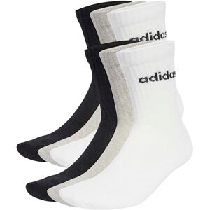 Adidas Unisex LINEAR CREW SOCKS CUSHIONED SOCKS 6 PAIR PACK, Medium Grey Heather/White/Black, 42-45 Adidas Unisex LINEAR CREW SOCKS CUSHIONED SOCKS 6 PAIR PACK, Medium Grey Heather/White/Black, 42-45