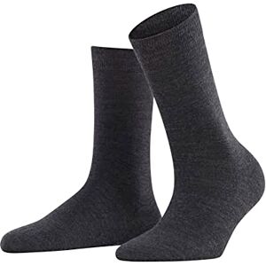 FALKE Damen Socken Softmerino W So Wolle Baumwolle einfarbig 1 Paar, Grau Anthracite Melange 3089, 41-42 FALKE Damen Socken Softmerino W So Wolle Baumwolle einfarbig 1 Paar, Grau Anthracite Melange 3089, 41-42