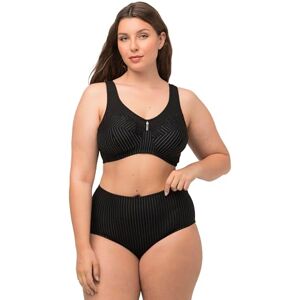 Ulla Popken Damen Entlastungs-BH, ohne Bügel, Strassanhänger, Cup C G Bra, schwarz, 125F Ulla Popken Damen Entlastungs-BH, ohne Bügel, Strassanhänger, Cup C G Bra, schwarz, 125F