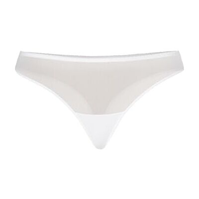 Teyli Damen String Slip – Bequeme Damenunterwäsche aus Mesh – String für Glatte Silhouette unter Kleidung Strings & Tangas für Damen aus Transparentem Mesh Weiß L Teyli Damen String Slip – Bequeme Damenunterwäsche aus Mesh – String für Glatte Silhouette unter Kleidung Strings & Tangas für Damen aus Transparentem Mesh Weiß L