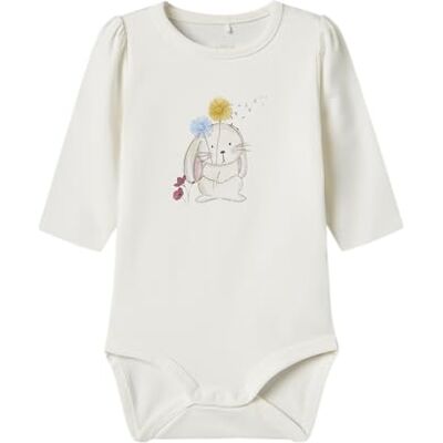 NAME IT Damen Nbfkorn Ls Body, Cloud Dancer, Numeric_74 NAME IT Damen Nbfkorn Ls Body, Cloud Dancer, Numeric_74
