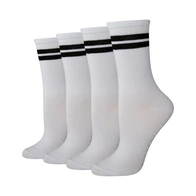 Amazon Essentials Damen Rutschfeste Pilates-Socken mit Noppen, 4 Paar, Weiß, 36-39.5 Amazon Essentials Damen Rutschfeste Pilates-Socken mit Noppen, 4 Paar, Weiß, 36-39.5