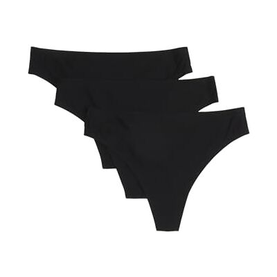 Chantelle Damen Softstretch Tanga Pack 3 Units, Schwarz, One Size Chantelle Damen Softstretch Tanga Pack 3 Units, Schwarz, One Size